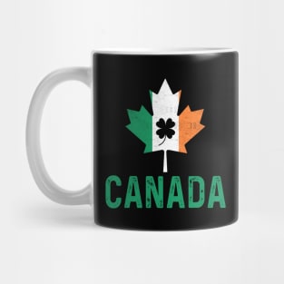 Irish Canadian Shamrock Canadian Flag St. Patrick's Day T-Shirt Canadian Maple Leaf Canada Pride Mug